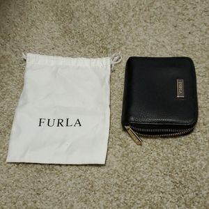 Furla small leather zip around wallet